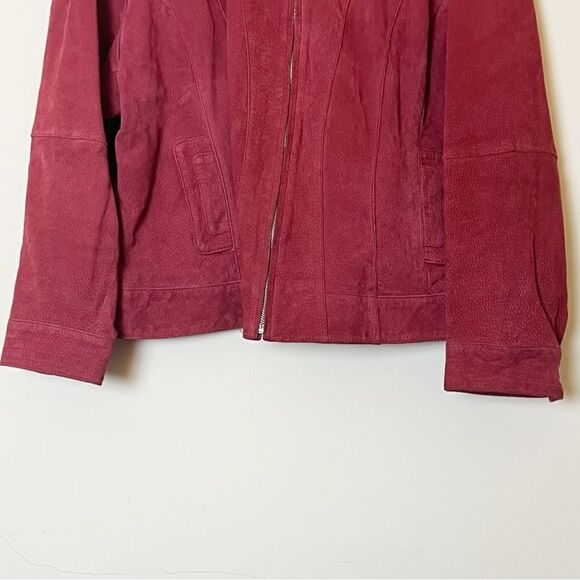 Ashley Stewart Vintage Red Genuine Suede Short Jacket, Size 3X - Picture 3 of 13